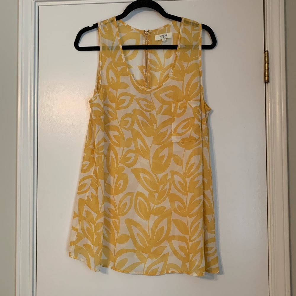 Sheer floral tank